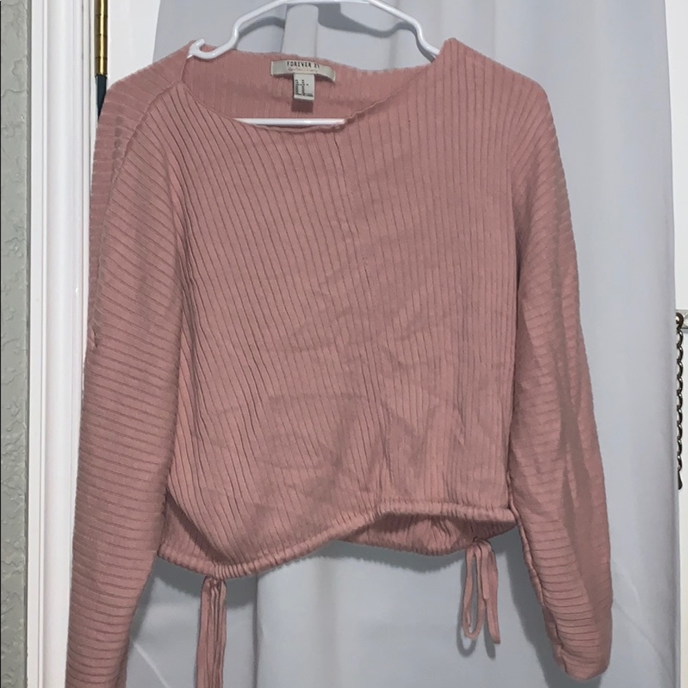Pink ribbed sweater